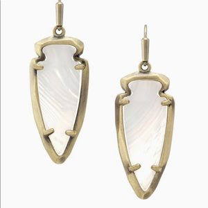 Kendra Scott Katelyn Earrings White Banded Agate